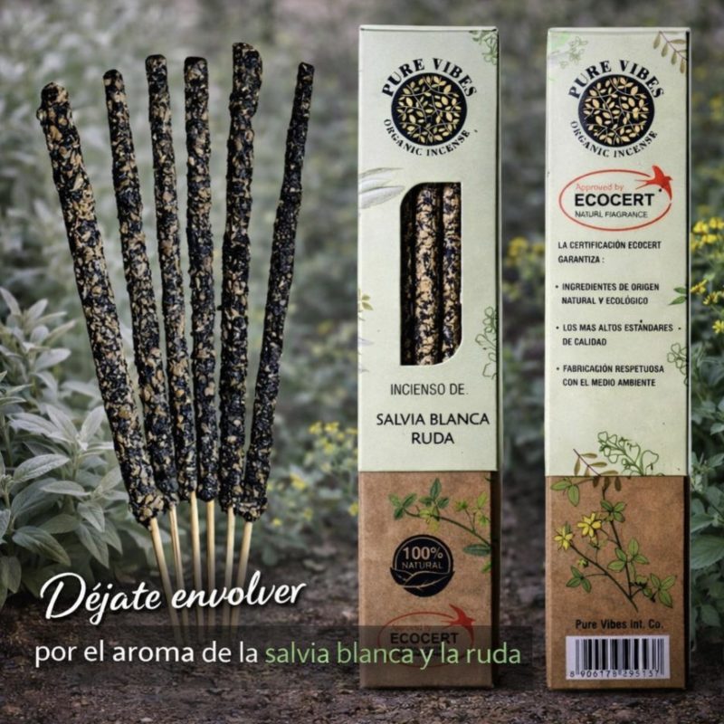 Incienso orgánico Pure Vibes SALVIA BLANCA RUDA