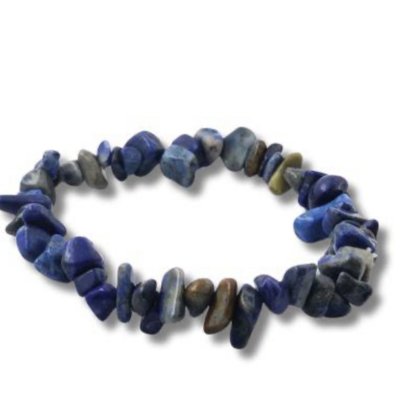 Pulsera  chips lapislázuli