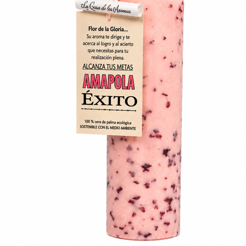 Vela Artesanal con Amapola - Éxito