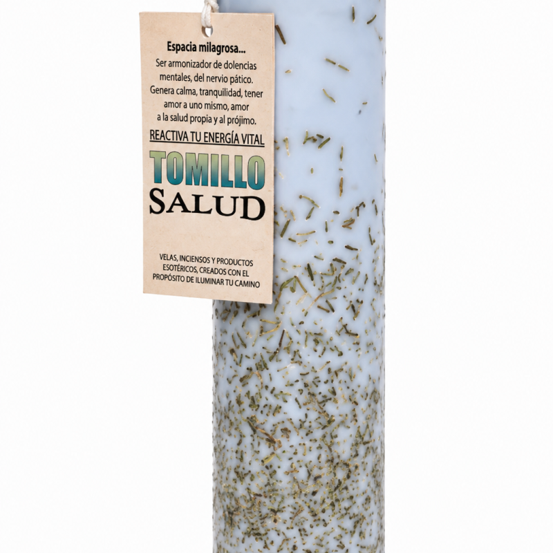 Vela Artesanal con Tomillo – Salud.
